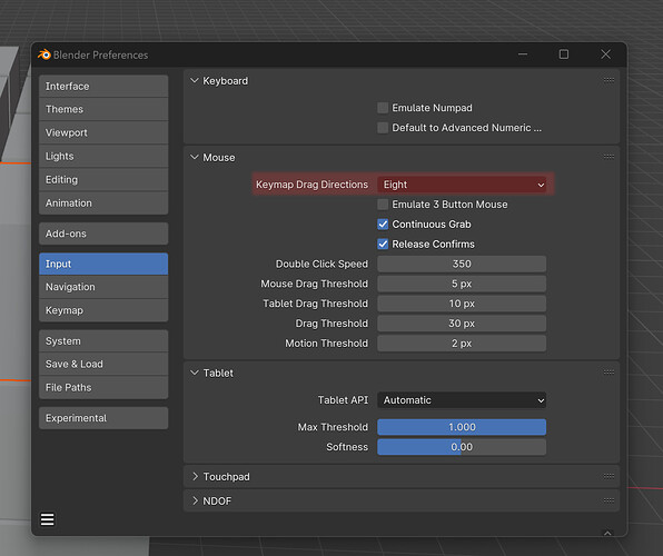 01 Edit Preferences Input Mouse Keymap Drag Directions