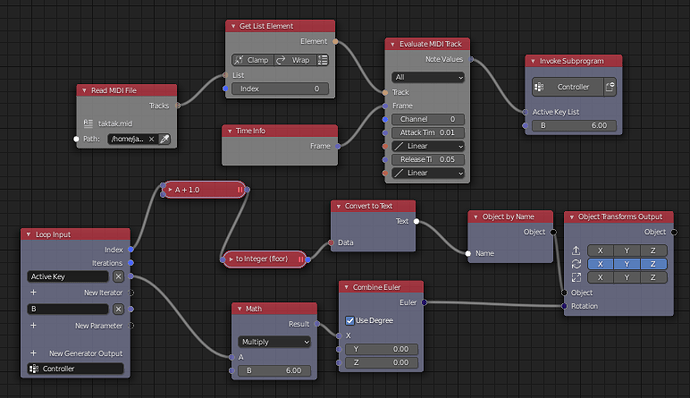 Add two midi files to animation nodes - Animation and Rigging - Blender ...
