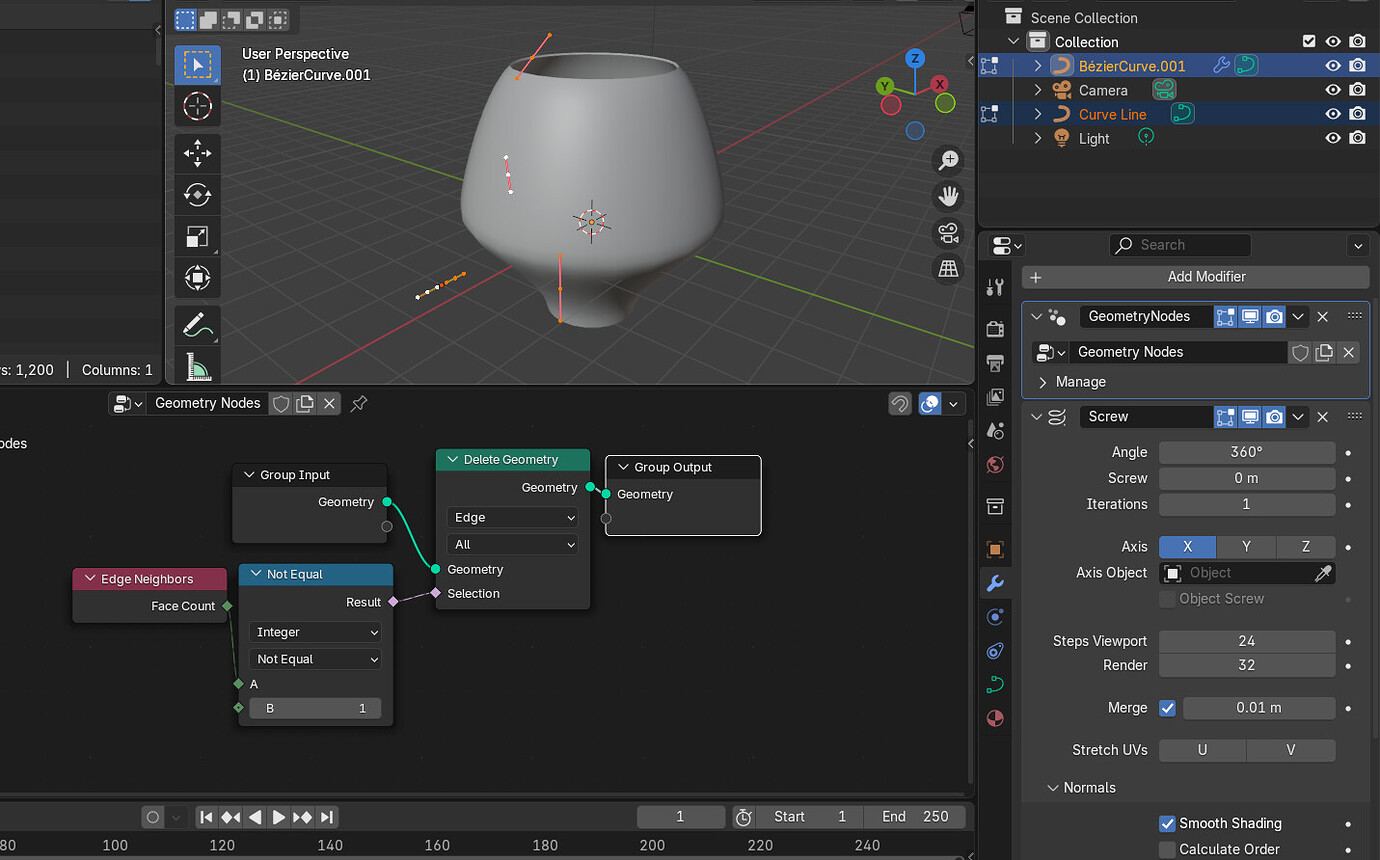 Adding Thickness or Depth to a Bezier Curve - Basics & Interface ...
