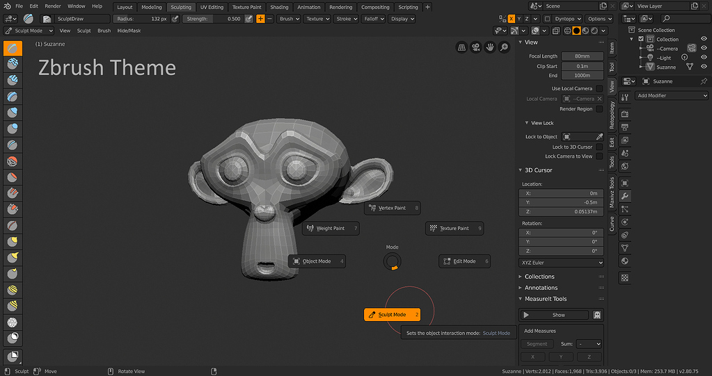 zbrush change workspace background color
