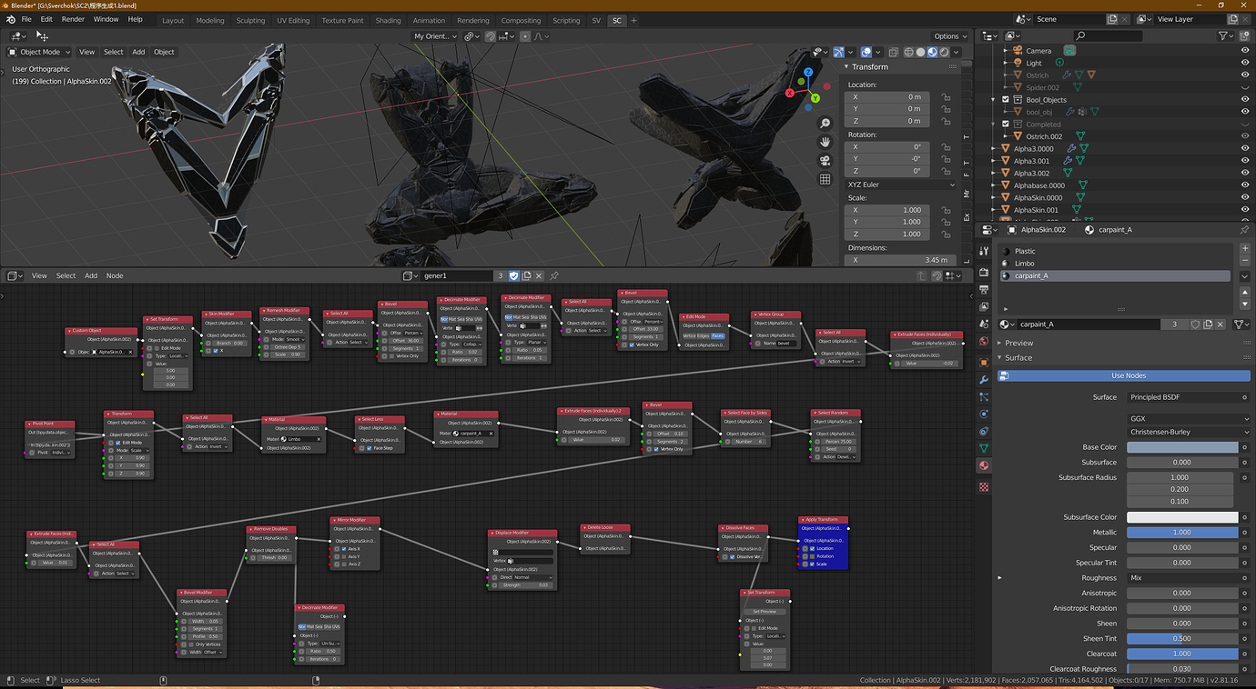 Sorcar Procedural Modeling In Blender Using Node Editor 432 By Huiyao Released Scripts 