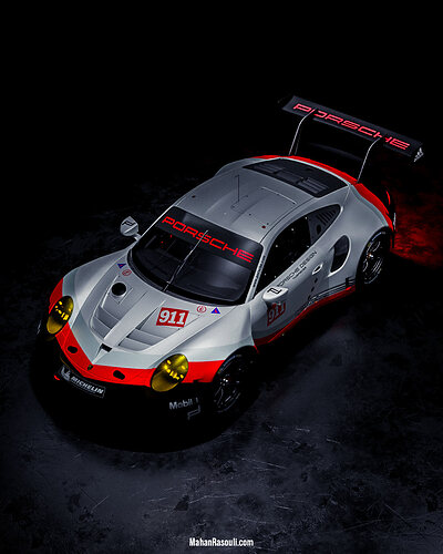 Porsche-911-RSR-Render-in-a-Dark-Scene-Using-Blender3D-and-Cycles-Render-Engine-3