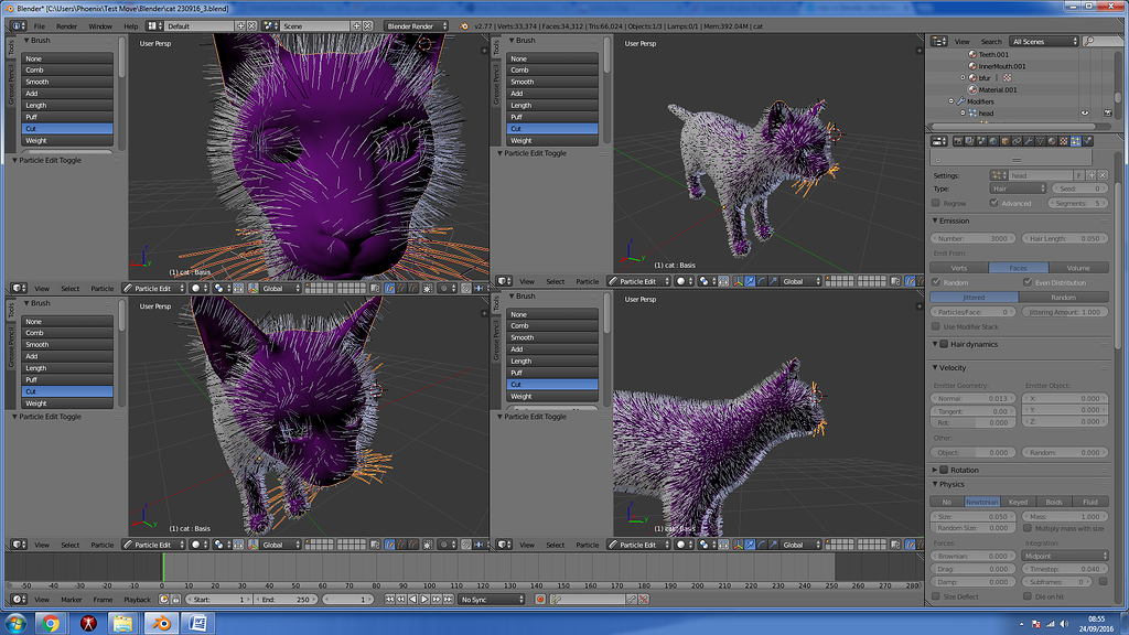 particle hairs - Particles and Physics Simulations - Blender Artists ...