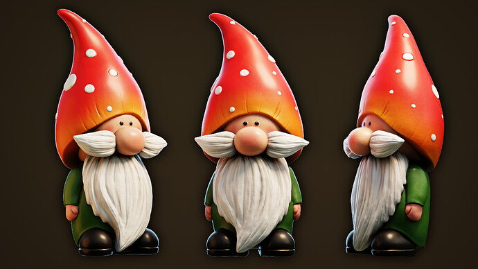 Cute Garden Gnome Character Sculpt 7