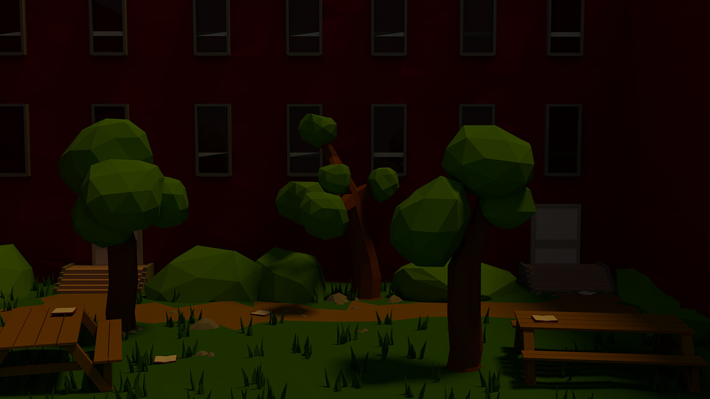 First Low Poly Scene: Highschool - Finished Projects - Blender Artists ...