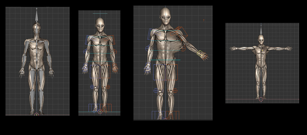 Can't Move Arms In Rig Without Massive Deformation. How To Edit Control ...