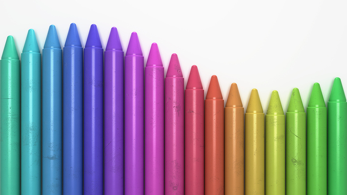 pastel crayons