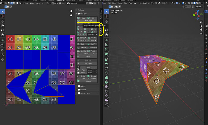 Rotating UV island to align with X and Y - Materials and Textures ...