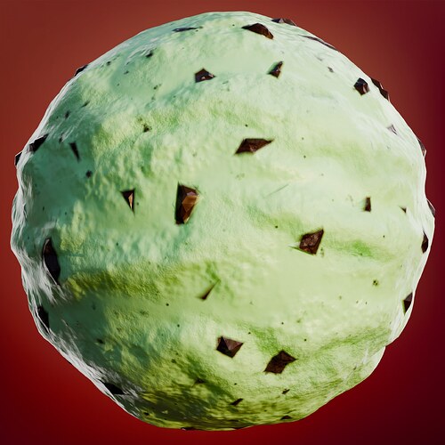 Mint Chocolate Chip Ice Cream Sphere