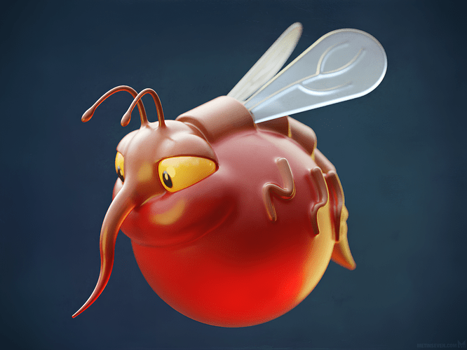 metin-seven_3d-modeler-character-designer_cartoon-style-mosquito-bug-insect