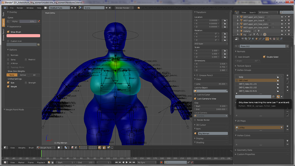 Adding bones and weight to rigify armature while already animating ...