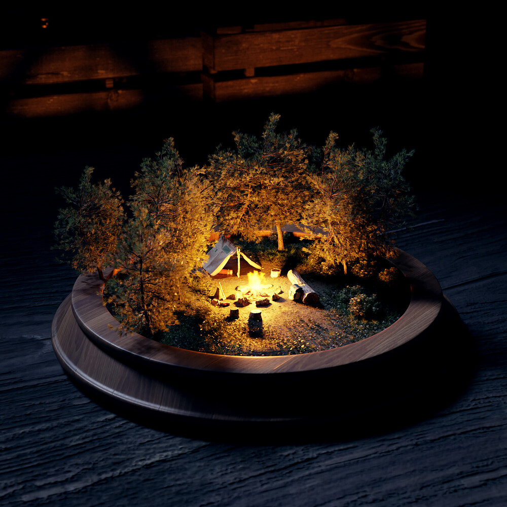 Campfire Miniature Finished Projects Blender Artists Community