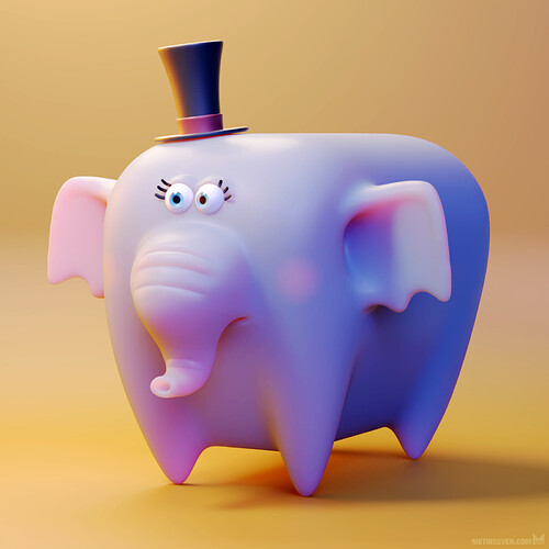 metin-seven_stylized-3d-illustrator-cartoon-character-designer_cute-circus-elephant-mastodon