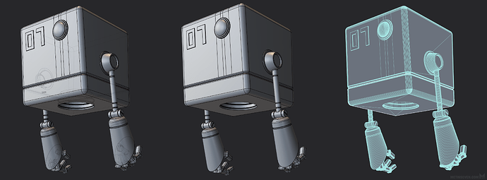 metin-seven_3d-modeler-character-designer_hard-surface-drone-robot-model_wireframes