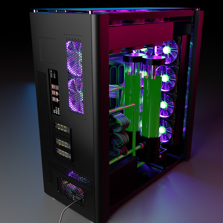 Watercooled custom pc build - Finished Projects - Blender Artists Community