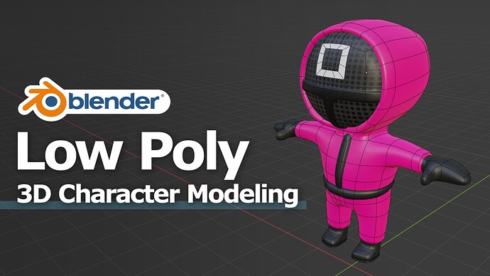 Blender-Character-Modeling-Basic-for-Beginners-3D - Squid-Game-Soldier