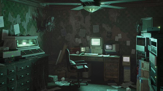 Random Computer Room Old Old Computer room - Finished Projects - Blender Artists Community