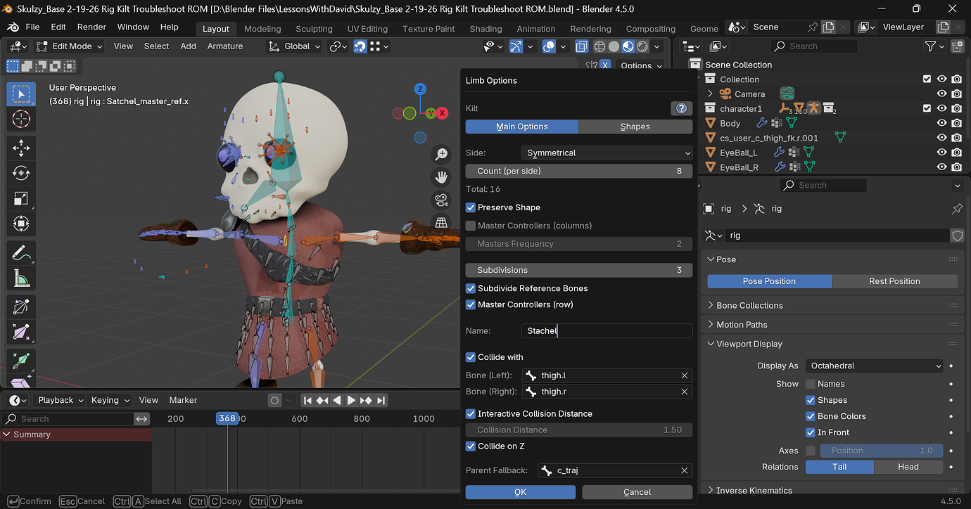 Animation Rig Bones Issues with setting collide bones with auto-rig pro - Animation and ...
