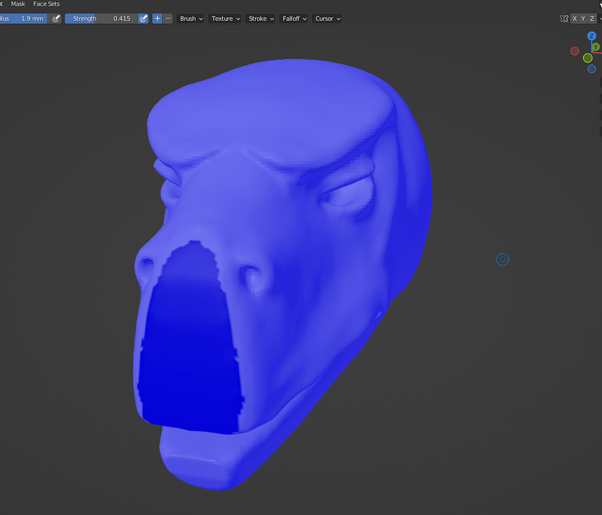 Black face in sculpt mode - Modeling - Blender Artists Community