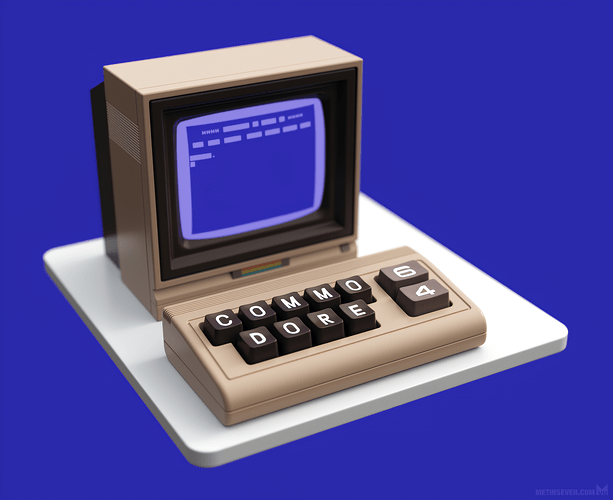 metin-seven_stylized-3d-cartoon-illustrator-visualizer_commodore-c64-computer