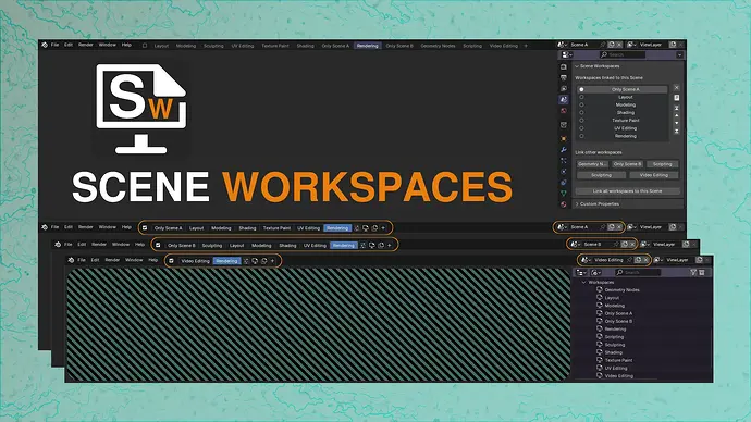 Different Scenes with its own tabs/workspace - Basics & Interface ...