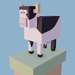 blocky cow