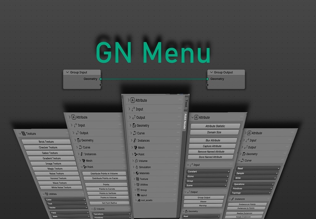 Geometry nodes Menu. UI panel - Released Scripts and Themes - Blender ...