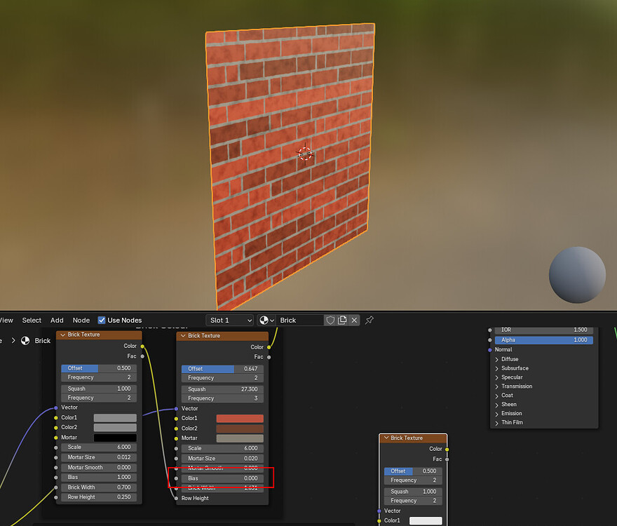 Brick wall texture only displaying one colour - Procedural Brick Wall ...