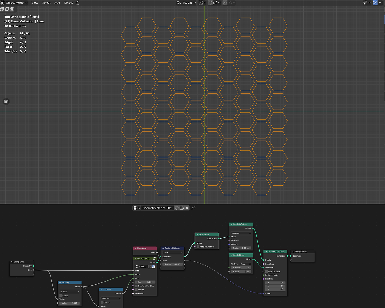 Scale instances to grid size (geometry nodes) - Modeling - Blender ...