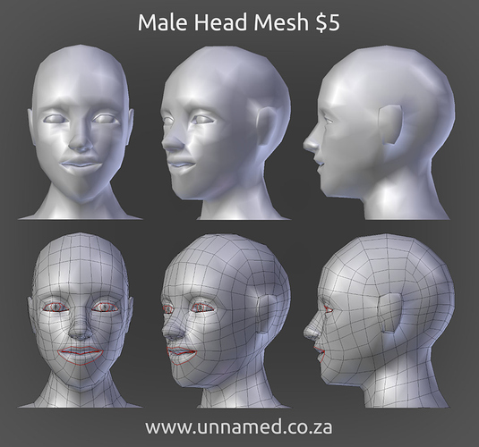 Male Head Mesh