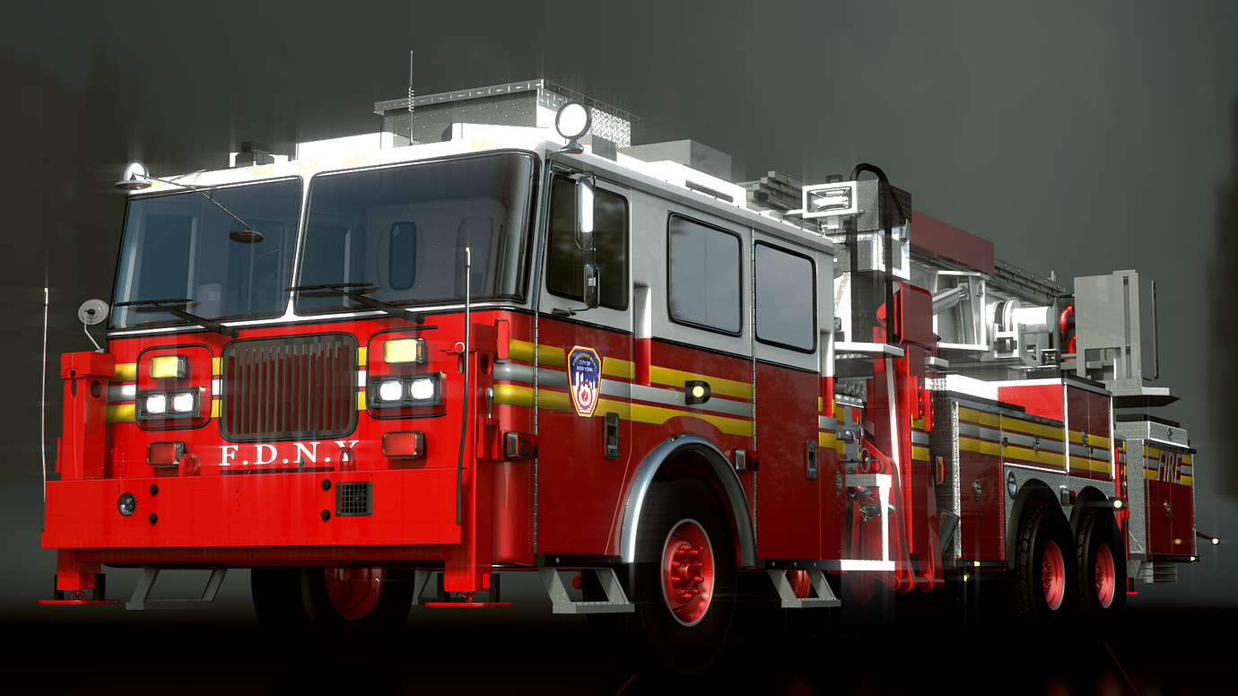 FDNY 2006 Tower Ladder - Finished Projects - Blender Artists Community