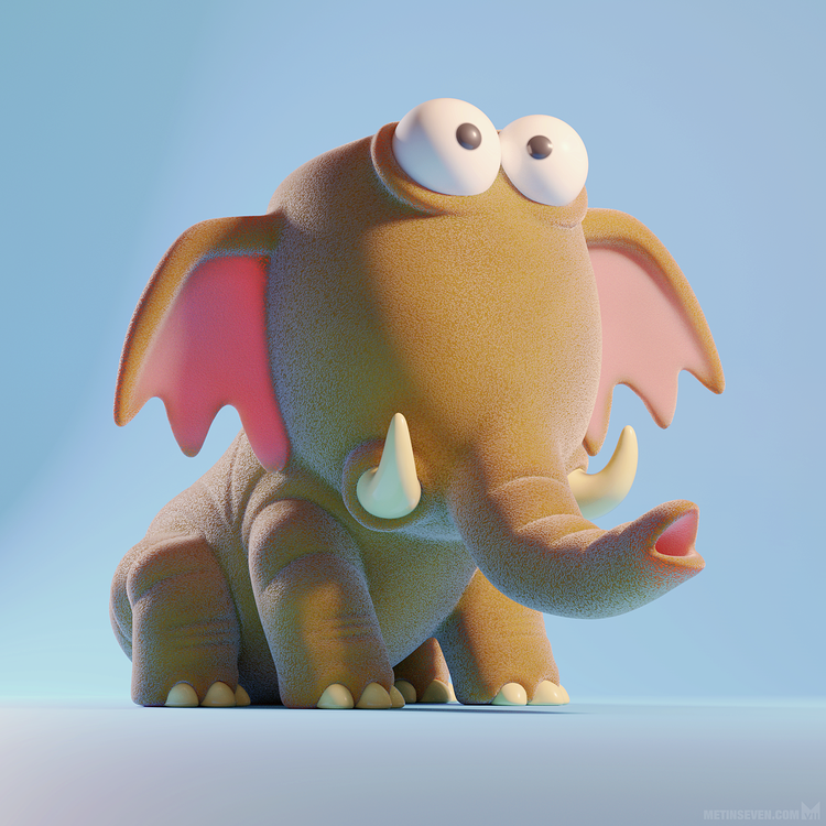 Cute baby mastodon character - Finished Projects - Blender Artists ...