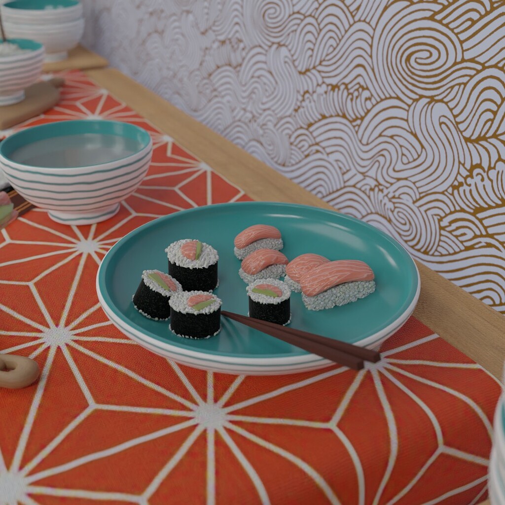 Sushi Preparation Finished Projects Blender Artists Community