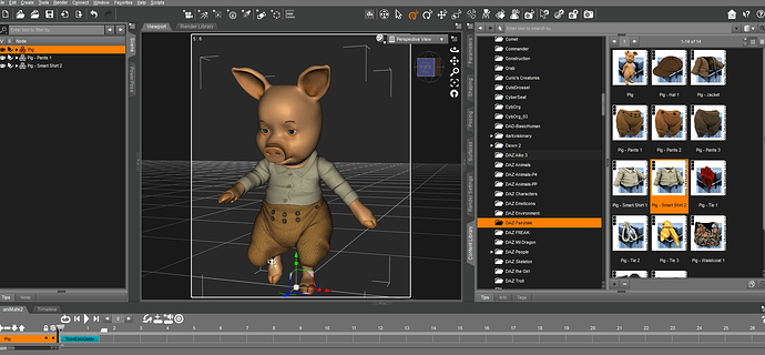 DAZ ANIMATED PIGLET