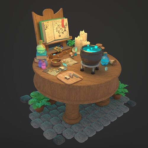 alchemy table vignette high res