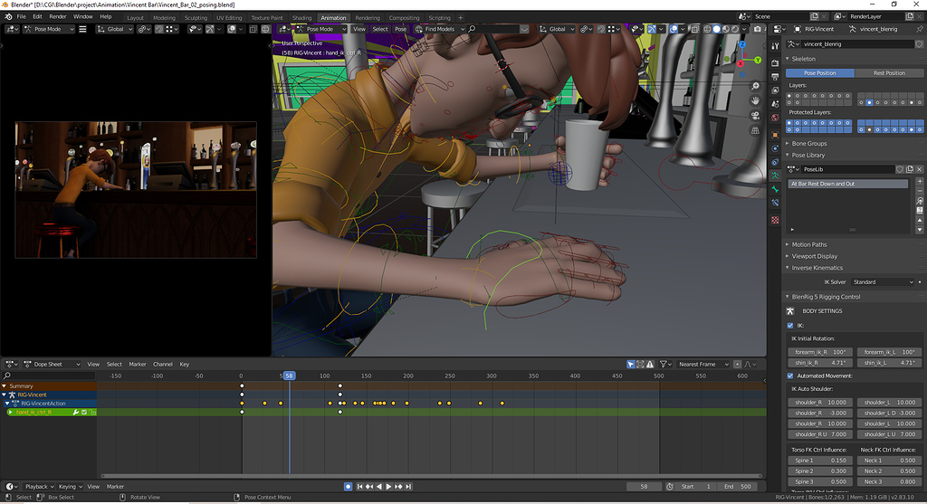 Rig Vincent - IK / FK Solutions And Toggles - Animation And Rigging ...