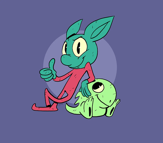 Moon Child and Hoi fan art by Scott W on Bluesky