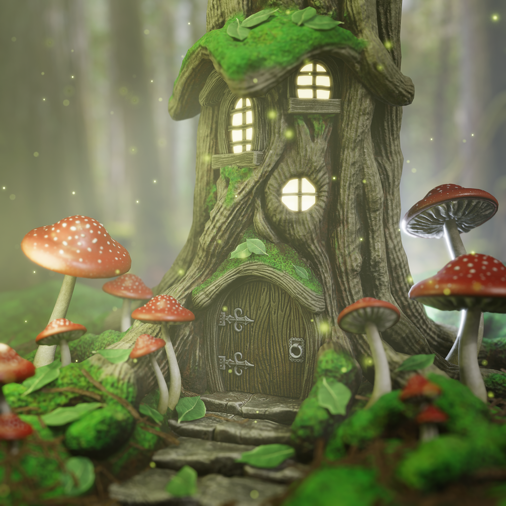 Tree house in the forest - Finished Projects - Blender Artists Community