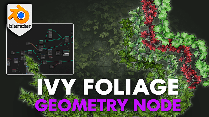 Blender Ivy Geometry Node 16.9