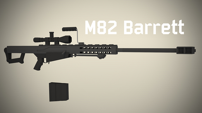 Low poly M82 Barrett - Finished Projects - Blender Artists Community