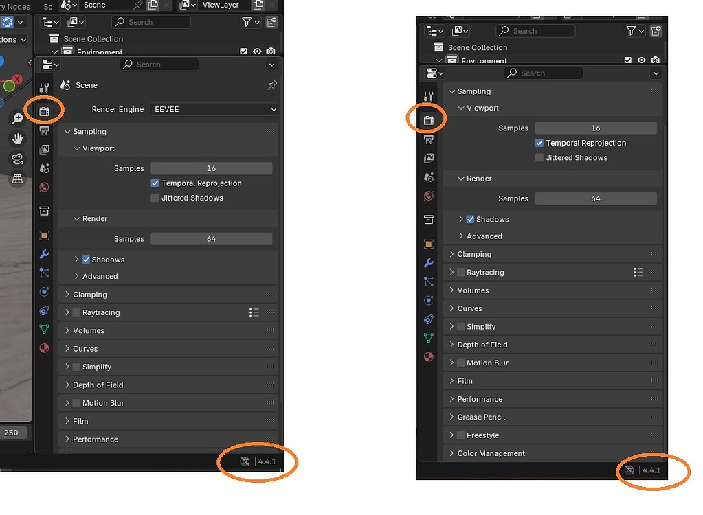 New look of Render Properties in Blender 4.4.1 - Lighting and Rendering ...