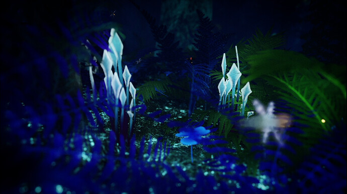 Alien Forest or Jungle Ground Close Up Night Version