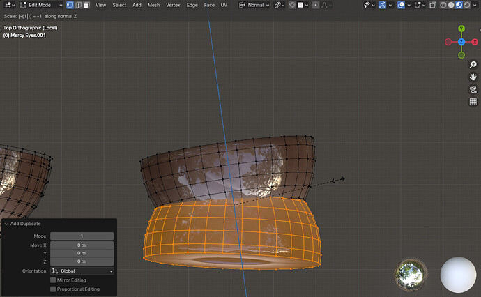 How to make sphere from hemisphere and keep it's material? - Modeling ...
