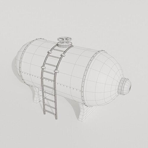 Oil Tank-Wireframe_Render