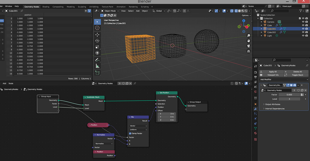 Morphing 3D objects with Coordinates using Python/Geometric Nodes ...
