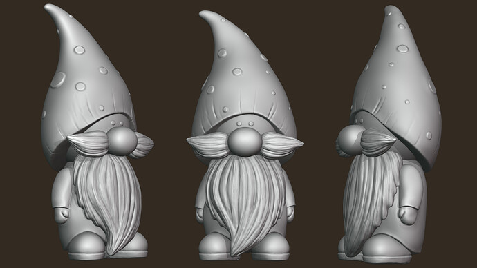 Cute Garden Gnome Character Sculpt 14