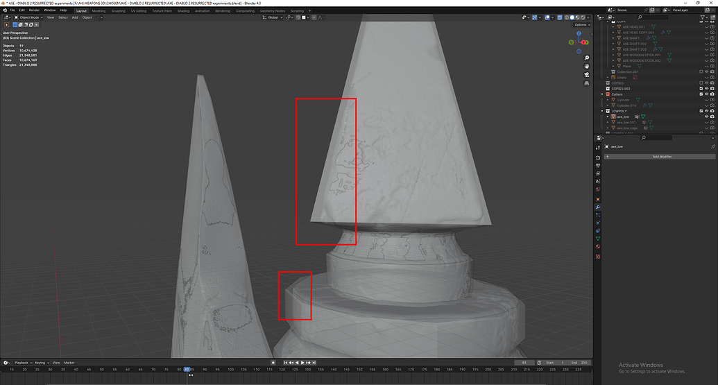 Weird normal artifacts when baking in substance painter or blender ...