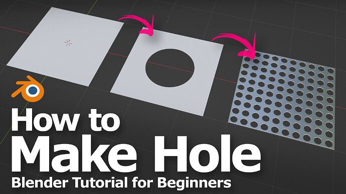 How to make hole in Blender YT