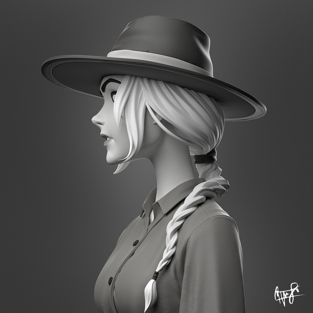 Cowgirl Sculpture Timelapse Finished Projects Blender Artists Community