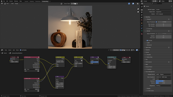 How to use Light Path node to hide noise from a bulb - Lighting and ...